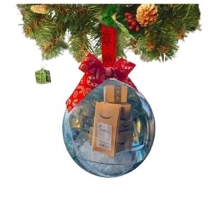 Funny Christmas Tree Gift Ornaments Mini Boxes  Clear Ball Plastic